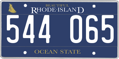 RI license plate 544065