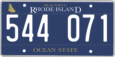 RI license plate 544071