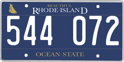 RI license plate 544072