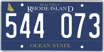 RI license plate 544073
