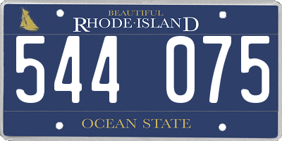 RI license plate 544075