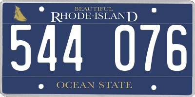RI license plate 544076