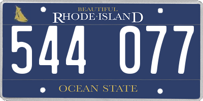 RI license plate 544077