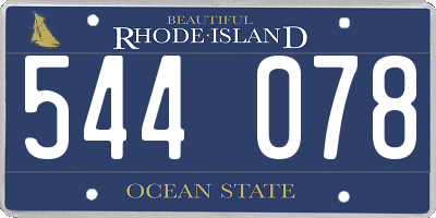 RI license plate 544078