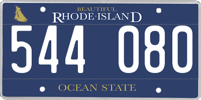 RI license plate 544080