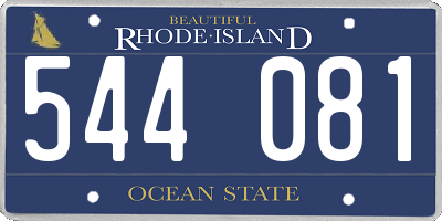 RI license plate 544081