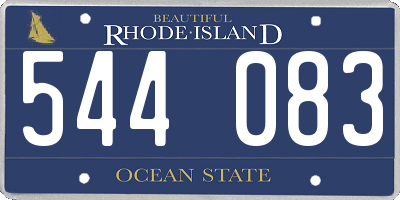 RI license plate 544083