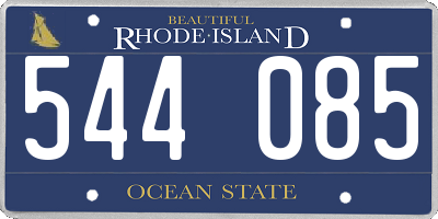 RI license plate 544085
