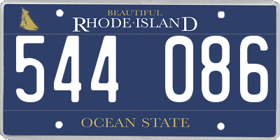 RI license plate 544086