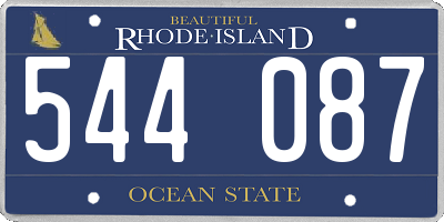 RI license plate 544087