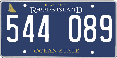 RI license plate 544089
