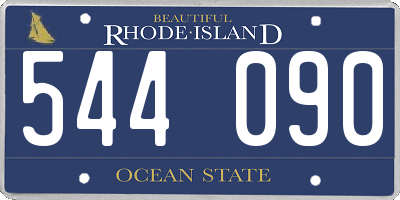 RI license plate 544090