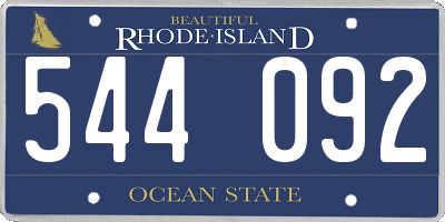 RI license plate 544092