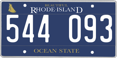 RI license plate 544093