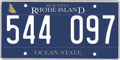 RI license plate 544097