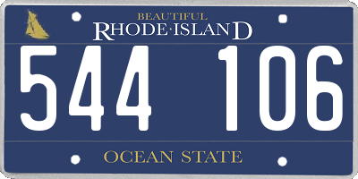 RI license plate 544106