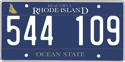 RI license plate 544109