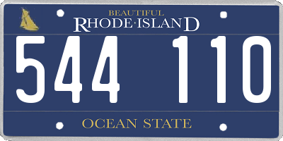 RI license plate 544110