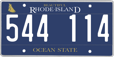 RI license plate 544114