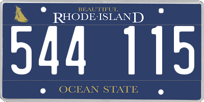 RI license plate 544115
