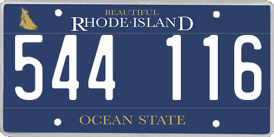 RI license plate 544116