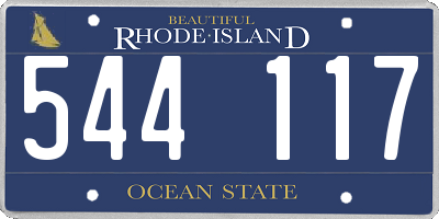 RI license plate 544117