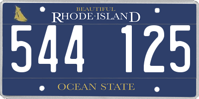 RI license plate 544125