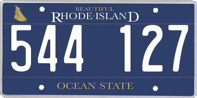 RI license plate 544127