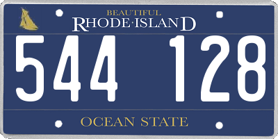 RI license plate 544128