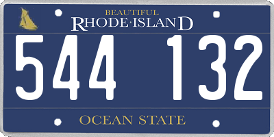 RI license plate 544132