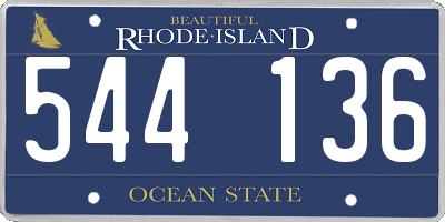RI license plate 544136