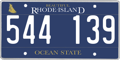 RI license plate 544139