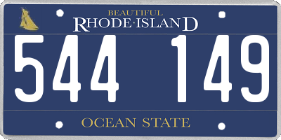 RI license plate 544149
