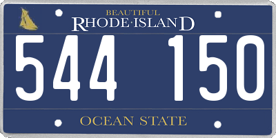 RI license plate 544150