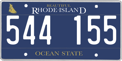 RI license plate 544155