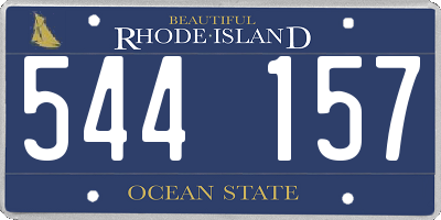 RI license plate 544157