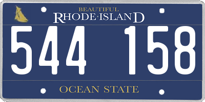 RI license plate 544158