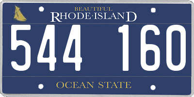 RI license plate 544160