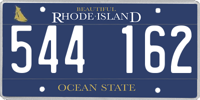 RI license plate 544162