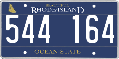 RI license plate 544164