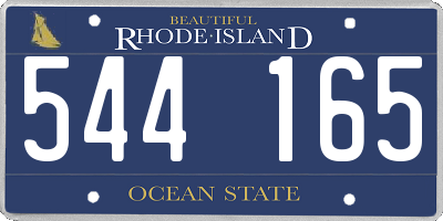 RI license plate 544165