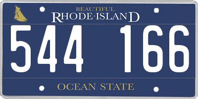 RI license plate 544166