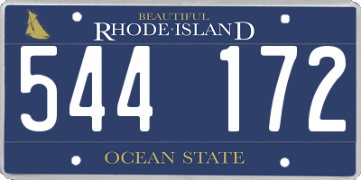 RI license plate 544172