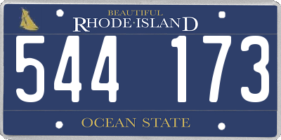 RI license plate 544173