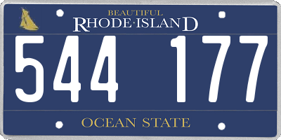 RI license plate 544177