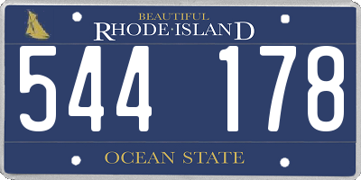 RI license plate 544178