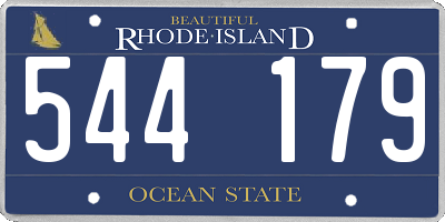 RI license plate 544179
