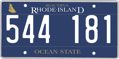 RI license plate 544181