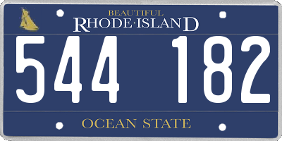 RI license plate 544182