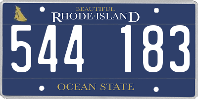 RI license plate 544183